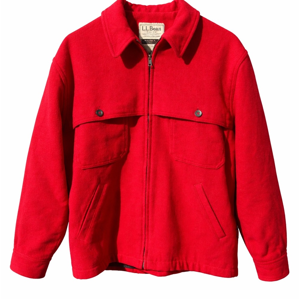 Vintage L.L. Bean Maine Guide Red Wool Zip Jacket Men's M
Thinsulate